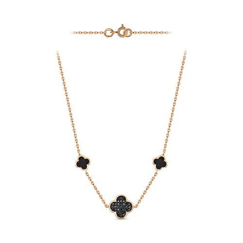 Колье Иллада,  серебро 925 проба, вставка фианит/эмаль (Иллада, Россия) — от 203.28 руб. в сети магазинов DIAMANTE  забронировать в магазине Колье Иллада,  серебро 925 проба, вставка фианит/эмаль