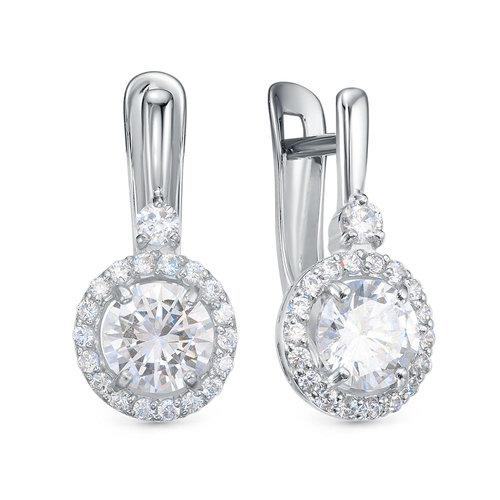 Серьги с английским замком BUBLIK JEWELRY, белое золото 585 проба, вставка бриллиант (BUBLIK JEWELRY, Россия) — от 6112.37 руб. в сети магазинов DIAMANTE забронировать в магазине Серьги с английским замком BUBLIK JEWELRY, белое золото 585 проба, вставка бриллиант