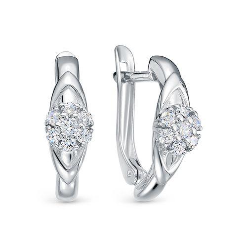 Серьги с английским замком Zlato, серебро 925 проба, вставка фианит (Zlato, Россия) — от 146.38 руб. в сети магазинов DIAMANTE забронировать в магазине Серьги с английским замком Zlato, серебро 925 проба, вставка фианит