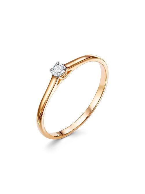 Кольцо помолвочное Diamond Union, красное золото 585 проба, вставка бриллиант (Diamond Union, Россия) — от 2461.39 руб. в сети магазинов DIAMANTE забронировать в магазине Кольцо помолвочное Diamond Union, красное золото 585 проба, вставка бриллиант (Diamond Union, Россия)