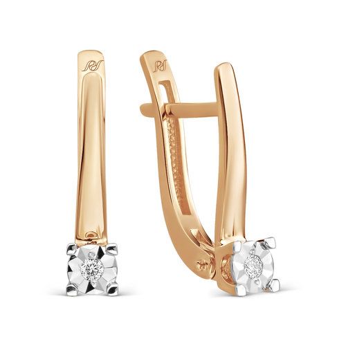 Серьги с английским замком Prestige, красное золото 585 проба (Prestige, Россия) — от 3428.82 руб. в сети магазинов DIAMANTE забронировать в магазине Серьги с английским замком Prestige, красное золото 585 проба (Prestige, Россия)