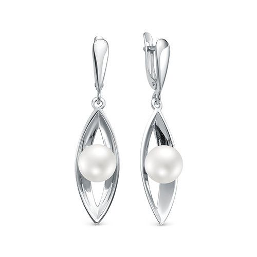 Серьги длинные Zlato, серебро 925 проба, вставка жемчуг (Zlato, Россия) — от 385.92 руб. в сети магазинов DIAMANTE забронировать в магазине Серьги длинные Zlato, серебро 925 проба, вставка жемчуг (Zlato, Россия)