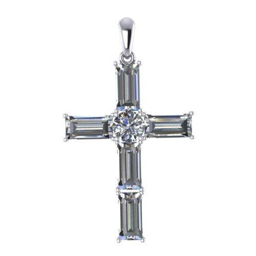 Подвеска крестик, серебро 925 проба, вставка фианит (BUBLIK JEWELRY, Россия) — от 86.42 руб. в сети магазинов DIAMANTE забронировать в магазине Подвеска крестик, серебро 925 проба, вставка фианит (BUBLIK JEWELRY, Россия)