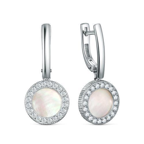 Серьги длинные Серебро России, серебро 925 проба, вставка фианит/перламутр (Серебро России, Россия) — от 276.52 руб. в сети магазинов DIAMANTE забронировать в магазине Серьги длинные Серебро России, серебро 925 проба, вставка фианит/перламутр