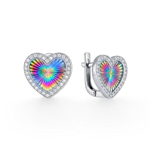 Серьги с английским замком CORONA Jewelry, белое серебро 925 проба, вставка фианит (CORONA Jewelry, Россия) — от 194.40 руб. в сети магазинов DIAMANTE забронировать в магазине Серьги с английским замком CORONA Jewelry, белое серебро 925 проба, вставка фианит