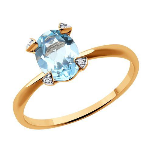 Кольцо декоративное Diamant, красное золото 585 проба, вставка фианит/топаз (Diamant, Россия) — от 1081.45 руб. в сети магазинов DIAMANTE забронировать в магазине Кольцо декоративное Diamant, красное золото 585 проба, вставка фианит/топаз