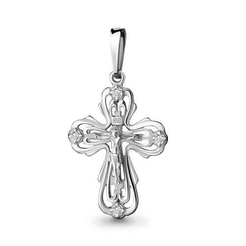 Подвеска крестик Aquamarine, серебро 925 проба, вставка фианит (Aquamarine, Россия) — от 76.80 руб. в сети магазинов DIAMANTE забронировать в магазине Подвеска крестик Aquamarine, серебро 925 проба, вставка фианит (Aquamarine, Россия)