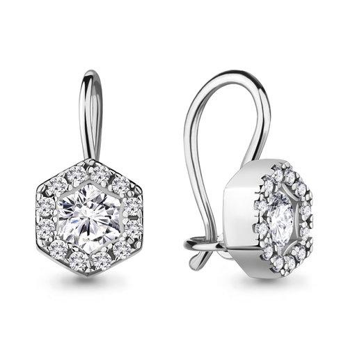 Серьги детские Aquamarine, серебро 925 проба, вставка фианит (Aquamarine, Россия) — от 97.20 руб. в сети магазинов DIAMANTE забронировать в магазине Серьги детские Aquamarine, серебро 925 проба, вставка фианит