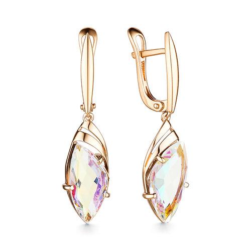Серьги длинные GRANAT JEWELRY, красное золото 585 проба, вставка кварц (GRANAT JEWELRY, Россия) — от 2128.00 руб. в сети магазинов DIAMANTE забронировать в магазине Серьги длинные GRANAT JEWELRY, красное золото 585 проба, вставка кварц