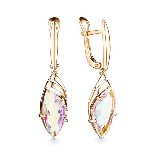 Серьги длинные GRANAT JEWELRY, красное золото 585 проба, вставка кварц (GRANAT JEWELRY, Россия) — от 2128.00 руб. в сети магазинов DIAMANTE забронировать в магазине Серьги длинные GRANAT JEWELRY, красное золото 585 проба, вставка кварц (GRANAT JEWELRY, Россия)