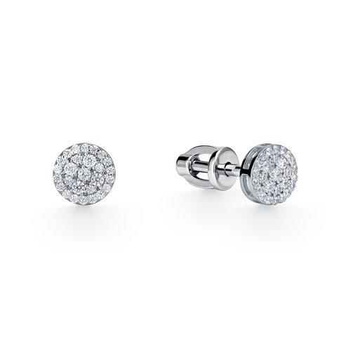 Серьги пусеты BUBLIK JEWELRY, белое серебро 925 проба, вставка фианит (BUBLIK JEWELRY, Россия) — от 103.68 руб. в сети магазинов DIAMANTE забронировать в магазине Серьги пусеты BUBLIK JEWELRY, белое серебро 925 проба, вставка фианит
