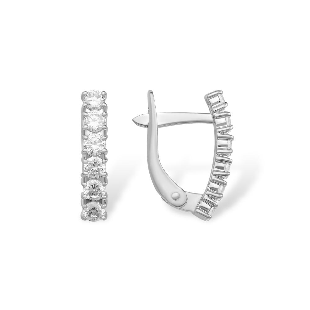 Серьги с английским замком Efremov, серебро 925 проба, вставка фианит (Efremov, Россия) — от 98.26 руб. в сети магазинов DIAMANTE забронировать в магазине Серьги с английским замком Efremov, серебро 925 проба, вставка фианит