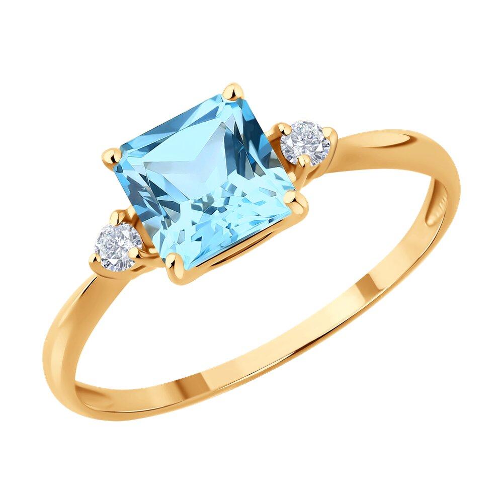 Кольцо декоративное, красное золото 585 проба, вставка фианит/топаз (Россия) — от 872.28 руб. в сети магазинов DIAMANTE забронировать в магазине Кольцо декоративное, красное золото 585 проба, вставка фианит/топаз (Россия)