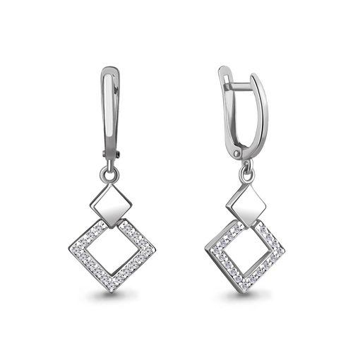 Серьги длинные Aquamarine, серебро 925 проба, вставка фианит (Aquamarine, Россия) — от 133.25 руб. в сети магазинов DIAMANTE забронировать в магазине Серьги длинные Aquamarine, серебро 925 проба, вставка фианит (Aquamarine, Россия)