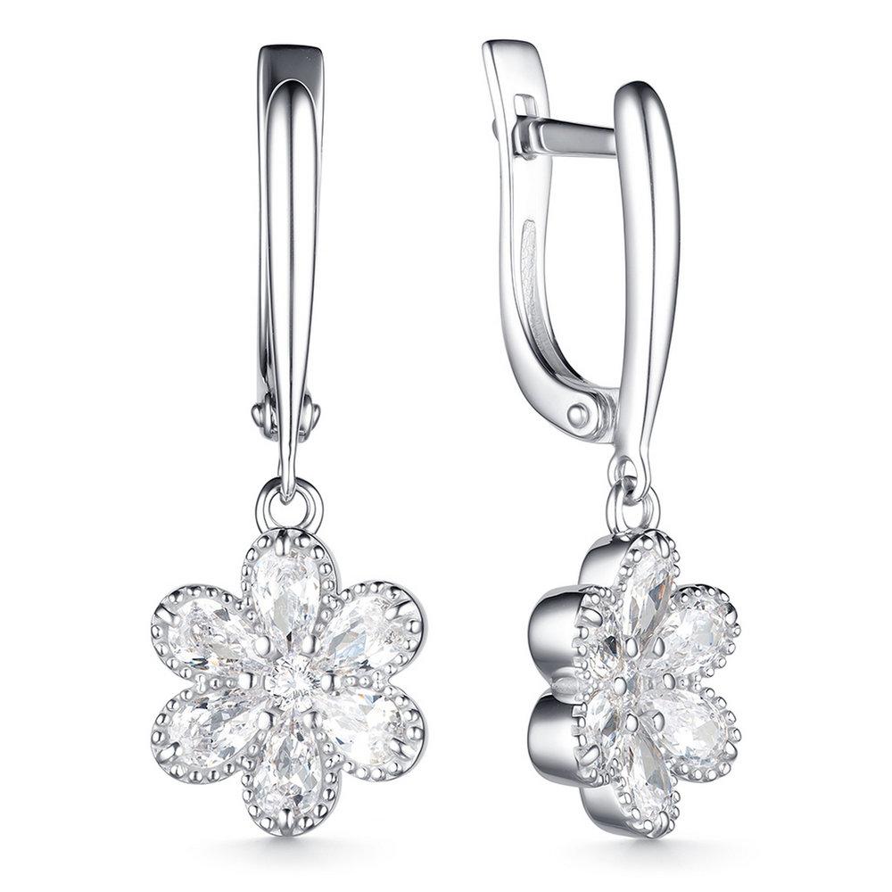 Серьги длинные, серебро 925 проба, вставка фианит (Россия) — от 316.13 руб. в сети магазинов DIAMANTE забронировать в магазине Серьги длинные, серебро 925 проба, вставка фианит (Россия)