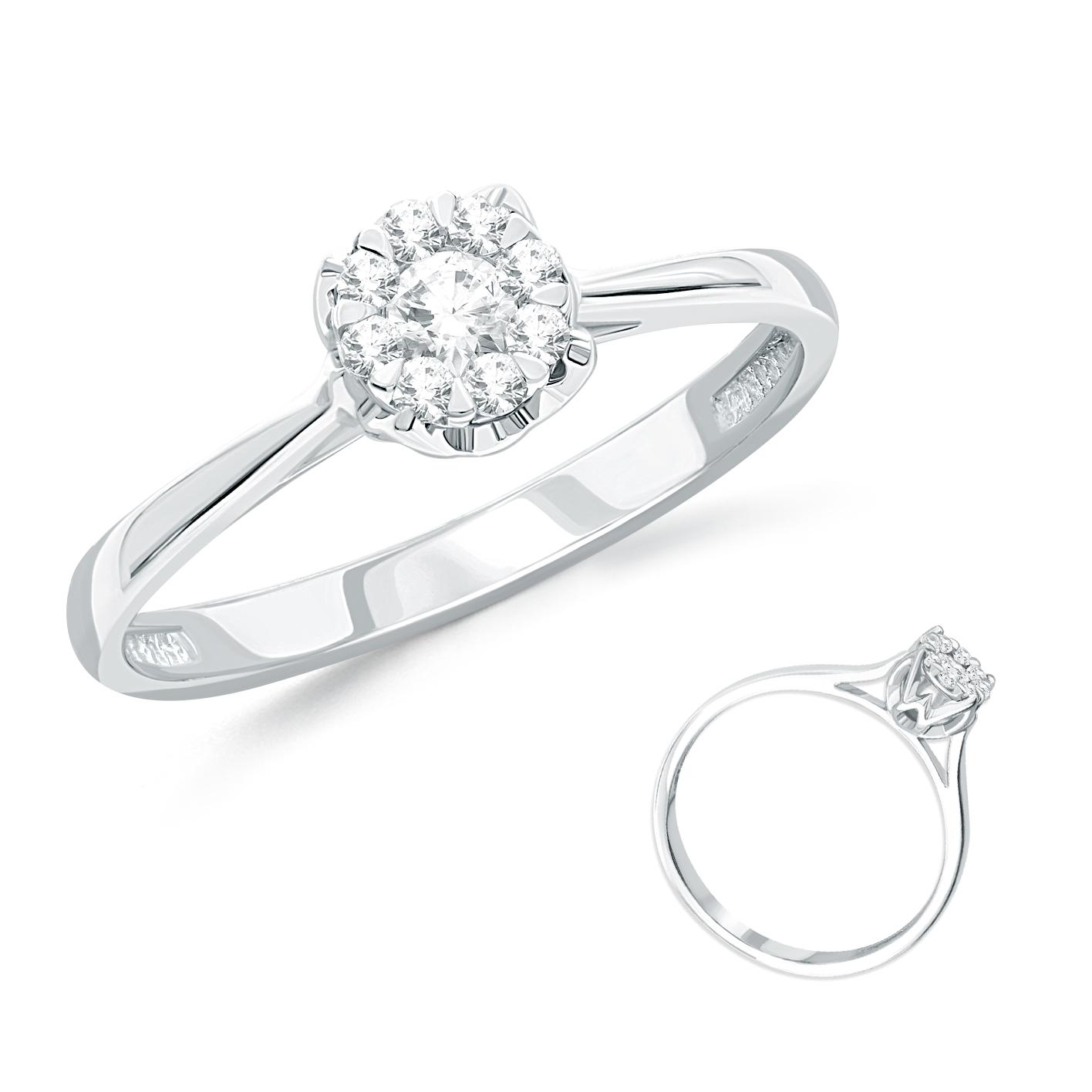 Кольцо помолвочное 7 Карат, белое золото 585 проба, вставка бриллиант (7 Карат, Беларусь) — от 1836.23 руб. в сети магазинов DIAMANTE забронировать в магазине Кольцо помолвочное 7 Карат, белое золото 585 проба, вставка бриллиант