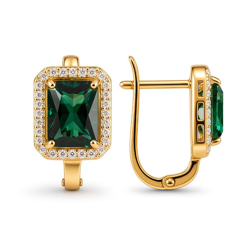 Серьги с английским замком GRANAT JEWELRY, красное золото 585 проба, вставка турмалин (GRANAT JEWELRY, Россия) — от 1895.25 руб. в сети магазинов DIAMANTE забронировать в магазине Серьги с английским замком GRANAT JEWELRY, красное золото 585 проба, вставка турмалин
