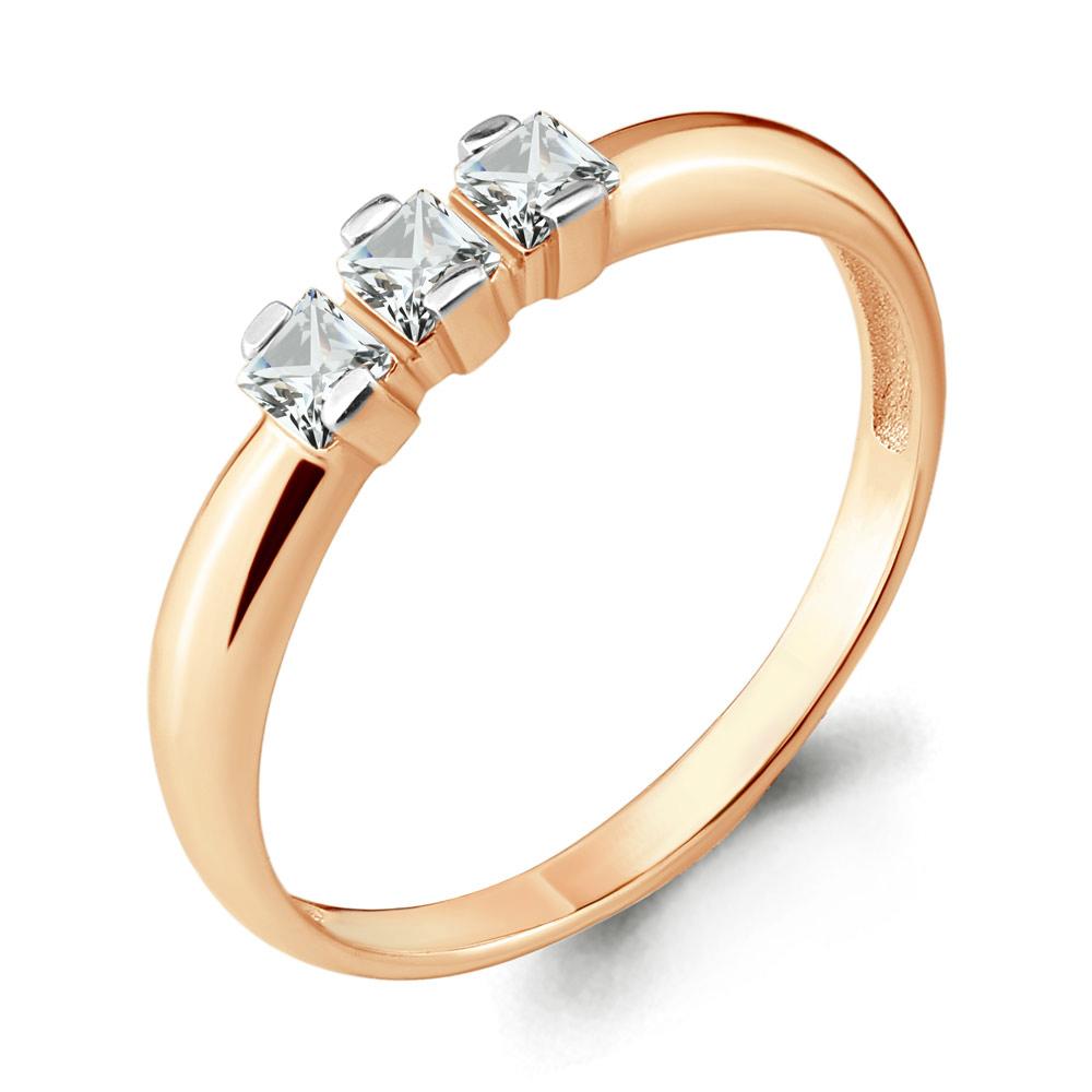 Кольцо помолвочное Aquamarine, красное золото 585 проба, вставка фианит (Aquamarine, Россия) — от 900.00 руб. в сети магазинов DIAMANTE забронировать в магазине Кольцо помолвочное Aquamarine, красное золото 585 проба, вставка фианит (Aquamarine, Россия)