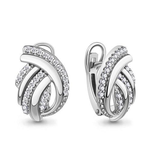 Серьги с английским замком Aquamarine, серебро 925 проба, вставка фианит (Aquamarine, Россия) — от 305.28 руб. в сети магазинов DIAMANTE забронировать в магазине Серьги с английским замком Aquamarine, серебро 925 проба, вставка фианит