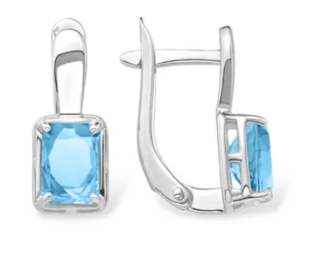 Серьги с английским замком 7 Карат, белое серебро 925 проба, вставка топаз (7 Карат, Беларусь) — от 203.76 руб. в сети магазинов DIAMANTE забронировать в магазине Серьги с английским замком 7 Карат, белое серебро 925 проба, вставка топаз