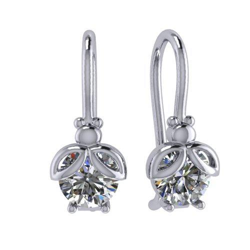 Серьги детские BUBLIK JEWELRY, серебро 925 проба, вставка фианит (BUBLIK JEWELRY, Россия) — от 82.80 руб. в сети магазинов DIAMANTE забронировать в магазине Серьги детские BUBLIK JEWELRY, серебро 925 проба, вставка фианит