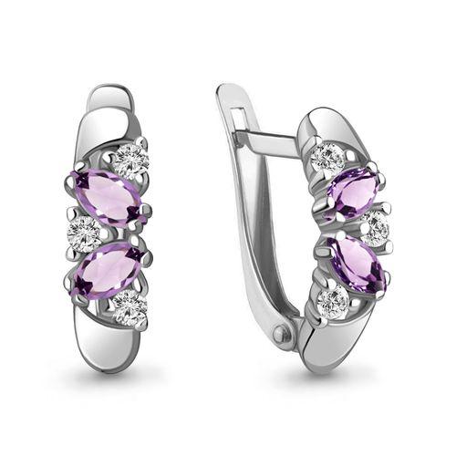 Серьги с английским замком Aquamarine, серебро 925 проба, вставка фианит (Aquamarine, Россия) — от 136.90 руб. в сети магазинов DIAMANTE забронировать в магазине Серьги с английским замком Aquamarine, серебро 925 проба, вставка фианит