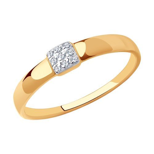 Кольцо декоративное Diamant, красное золото 585 проба, вставка фианит (Diamant, Россия) — от 838.46 руб. в сети магазинов DIAMANTE забронировать в магазине Кольцо декоративное Diamant, красное золото 585 проба, вставка фианит (Diamant, Россия)