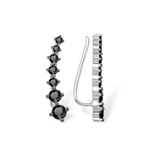 Серьги каффы Efremov, серебро 925 проба, вставка фианит (Efremov, Россия) — от 144.82 руб. в сети магазинов DIAMANTE забронировать в магазине Серьги каффы Efremov, серебро 925 проба, вставка фианит