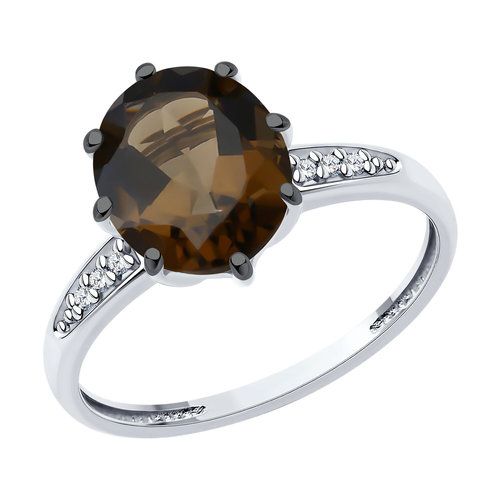 Кольцо декоративное Diamant, серебро 925 проба, вставка фианит/раухтопаз (Diamant, Россия) — от 62.05 руб. в сети магазинов DIAMANTE забронировать в магазине Кольцо декоративное Diamant, серебро 925 проба, вставка фианит/раухтопаз (Diamant, Россия)