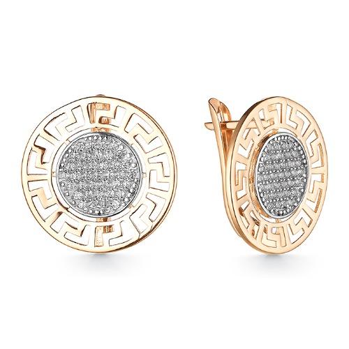 Серьги с английским замком 7 Карат, красное золото 585 проба, вставка фианит (7 Карат, Беларусь) — от 2149.88 руб. в сети магазинов DIAMANTE забронировать в магазине Серьги с английским замком 7 Карат, красное золото 585 проба, вставка фианит