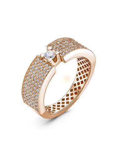 Кольцо помолвочное Berger, красное золото 585 проба, вставка фианит (Berger, Россия) — от 1644.99 руб. в сети магазинов DIAMANTE забронировать в магазине Кольцо помолвочное Berger, красное золото 585 проба, вставка фианит (Berger, Россия)