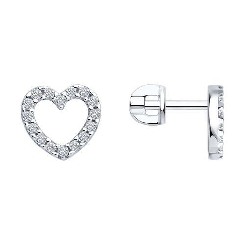 Серьги пусеты Diamant, серебро 925 проба, вставка фианит (Diamant, Россия) — от 112.19 руб. в сети магазинов DIAMANTE забронировать в магазине Серьги пусеты Diamant, серебро 925 проба, вставка фианит (Diamant, Россия)