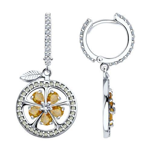 Серьги длинные SOKOLOV, серебро 925 проба, вставка фианит (SOKOLOV, Россия) — от 263.37 руб. в сети магазинов DIAMANTE забронировать в магазине Серьги длинные SOKOLOV, серебро 925 проба, вставка фианит