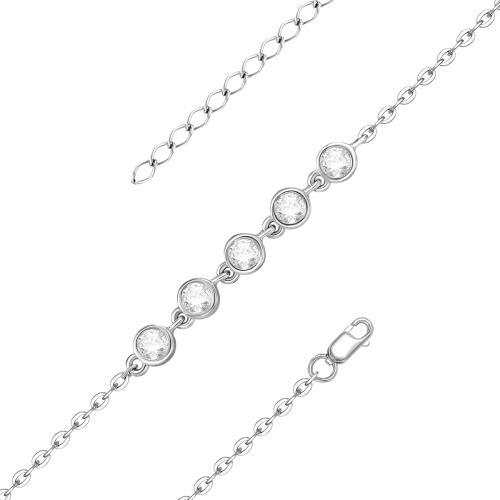 Браслет декоративный Серебро России, серебро 925 проба, вставка фианит (Серебро России, Россия) — от 86.94 руб. в сети магазинов DIAMANTE забронировать в магазине Браслет декоративный Серебро России, серебро 925 проба, вставка фианит