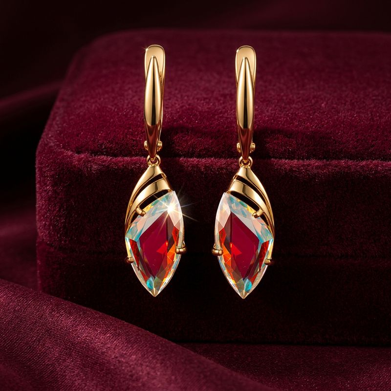 Серьги длинные GRANAT JEWELRY, красное золото 585 проба, вставка кварц (GRANAT JEWELRY, Россия) — от 2128.00 руб. в сети магазинов DIAMANTE забронировать в магазине Серьги длинные GRANAT JEWELRY, красное золото 585 проба, вставка кварц (GRANAT JEWELRY, Россия)
