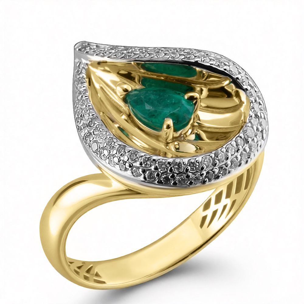 Кольцо декоративное Era Jewellery, желтое золото 585 проба, вставка бриллиант и изумруд, 01-03412-05-010-07-02 (Era Jewellery) — от 6149.00 руб. в сети магазинов DIAMANTE забронировать в магазине Кольцо декоративное Era Jewellery, желтое золото 585 проба, вставка бриллиант и изумруд, 01-03412-05-010-07-02 (Era Jewellery)