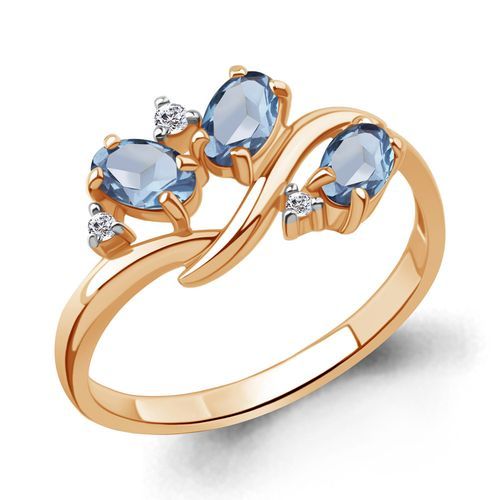 Кольцо декоративное Aquamarine, красное золото 585 проба, вставка фианит (Aquamarine, Россия) — от 1470.00 руб. в сети магазинов DIAMANTE забронировать в магазине Кольцо декоративное Aquamarine, красное золото 585 проба, вставка фианит (Aquamarine, Россия)