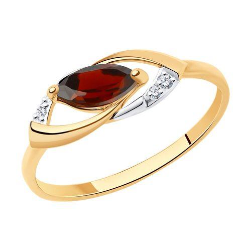 Кольцо декоративное Diamant, красное золото 585 проба, вставка фианит/гранат (Diamant, Россия) — от 843.28 руб. в сети магазинов DIAMANTE забронировать в магазине Кольцо декоративное Diamant, красное золото 585 проба, вставка фианит/гранат