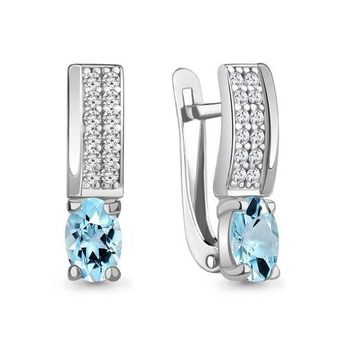 Серьги с английским замком Aquamarine, серебро 925 проба, вставка фианит (Aquamarine, Россия) — от 152.44 руб. в сети магазинов DIAMANTE забронировать в магазине Серьги с английским замком Aquamarine, серебро 925 проба, вставка фианит (Aquamarine, Россия)