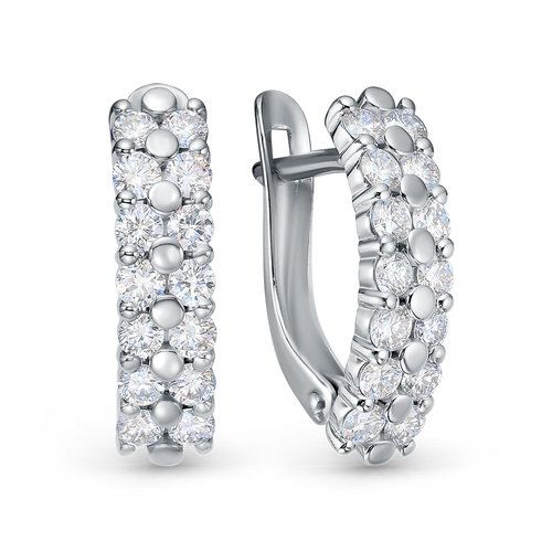 Серьги с английским замком BUBLIK JEWELRY, серебро 925 проба, вставка фианит (BUBLIK JEWELRY, Россия) — от 142.56 руб. в сети магазинов DIAMANTE забронировать в магазине Серьги с английским замком BUBLIK JEWELRY, серебро 925 проба, вставка фианит (BUBLIK JEWELRY, Россия)