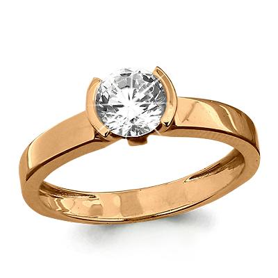 Кольцо помолвочное Aquamarine, красное золото 585 проба, вставка фианит (Aquamarine, Россия) — от 1872.00 руб. в сети магазинов DIAMANTE забронировать в магазине Кольцо помолвочное Aquamarine, красное золото 585 проба, вставка фианит (Aquamarine, Россия)