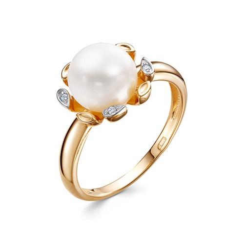 Кольцо декоративное Zlato, золото 585 проба, вставка фианит/жемчуг (Zlato, Россия) — от 1820.01 руб. в сети магазинов DIAMANTE забронировать в магазине Кольцо декоративное Zlato, золото 585 проба, вставка фианит/жемчуг