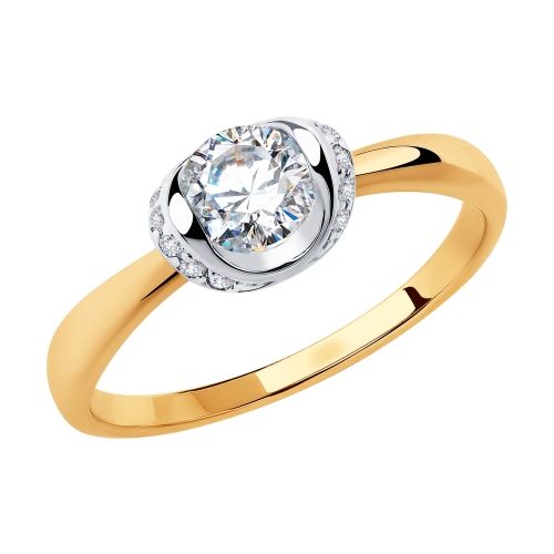 Кольцо помолвочное SOKOLOV, красное золото 585 проба, вставка фианит (SOKOLOV, Россия) — от 807.52 руб. в сети магазинов DIAMANTE забронировать в магазине Кольцо помолвочное SOKOLOV, красное золото 585 проба, вставка фианит (SOKOLOV, Россия)