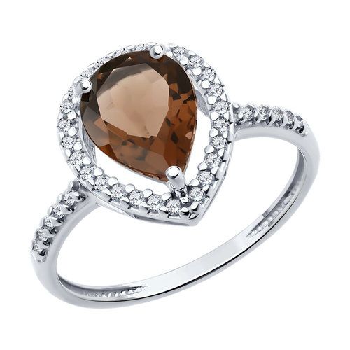 Кольцо декоративное Diamant, серебро 925 проба, вставка фианит/раухтопаз (Diamant, Россия) — от 45.84 руб. в сети магазинов DIAMANTE забронировать в магазине Кольцо декоративное Diamant, серебро 925 проба, вставка фианит/раухтопаз (Diamant, Россия)