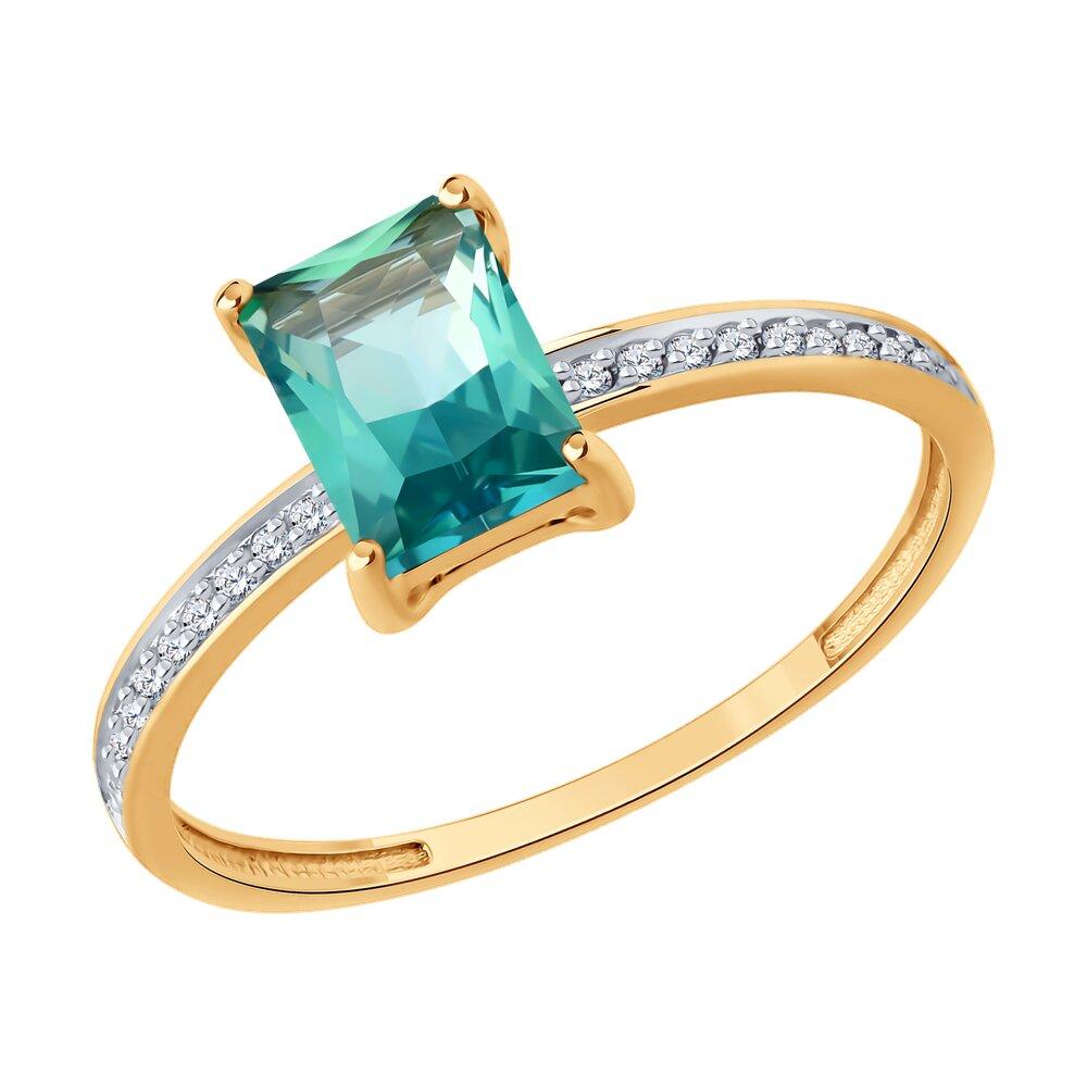 Кольцо декоративное, красное золото 585 проба, вставка фианит/топаз (Россия) — от 868.54 руб. в сети магазинов DIAMANTE забронировать в магазине Кольцо декоративное, красное золото 585 проба, вставка фианит/топаз (Россия)