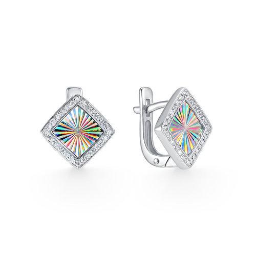 Серьги с английским замком CORONA Jewelry, белое серебро 925 проба, вставка фианит (CORONA Jewelry, Россия) — от 182.88 руб. в сети магазинов DIAMANTE забронировать в магазине Серьги с английским замком CORONA Jewelry, белое серебро 925 проба, вставка фианит
