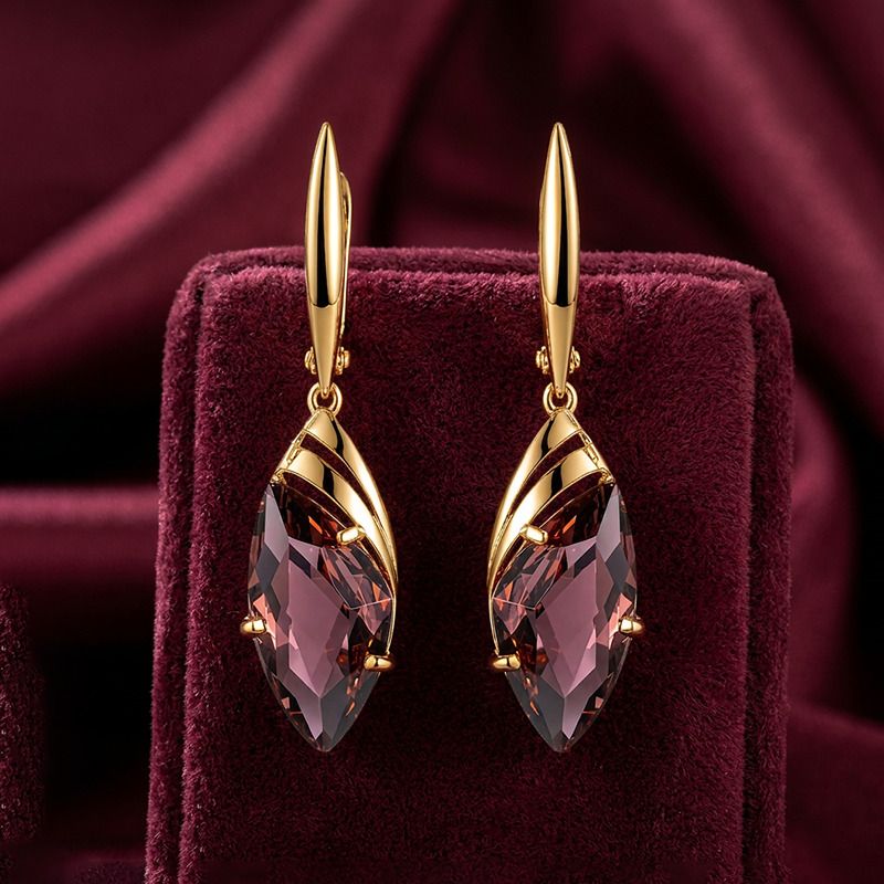 Серьги длинные GRANAT JEWELRY, красное золото 585 проба, вставка раухтопаз (GRANAT JEWELRY, Россия) — от 2154.60 руб. в сети магазинов DIAMANTE забронировать в магазине Серьги длинные GRANAT JEWELRY, красное золото 585 проба, вставка раухтопаз (GRANAT JEWELRY, Россия)