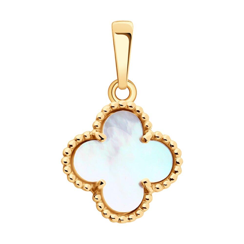 Подвеска декоративная, красное золото 585 проба, вставка перламутр (Россия) — от 1001.50 руб. в сети магазинов DIAMANTE забронировать в магазине Подвеска декоративная, красное золото 585 проба, вставка перламутр (Россия)