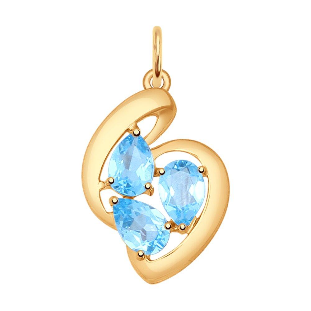 Подвеска декоративная, красное золото 585 проба, вставка топаз (Россия) — от 814.28 руб. в сети магазинов DIAMANTE забронировать в магазине Подвеска декоративная, красное золото 585 проба, вставка топаз (Россия)