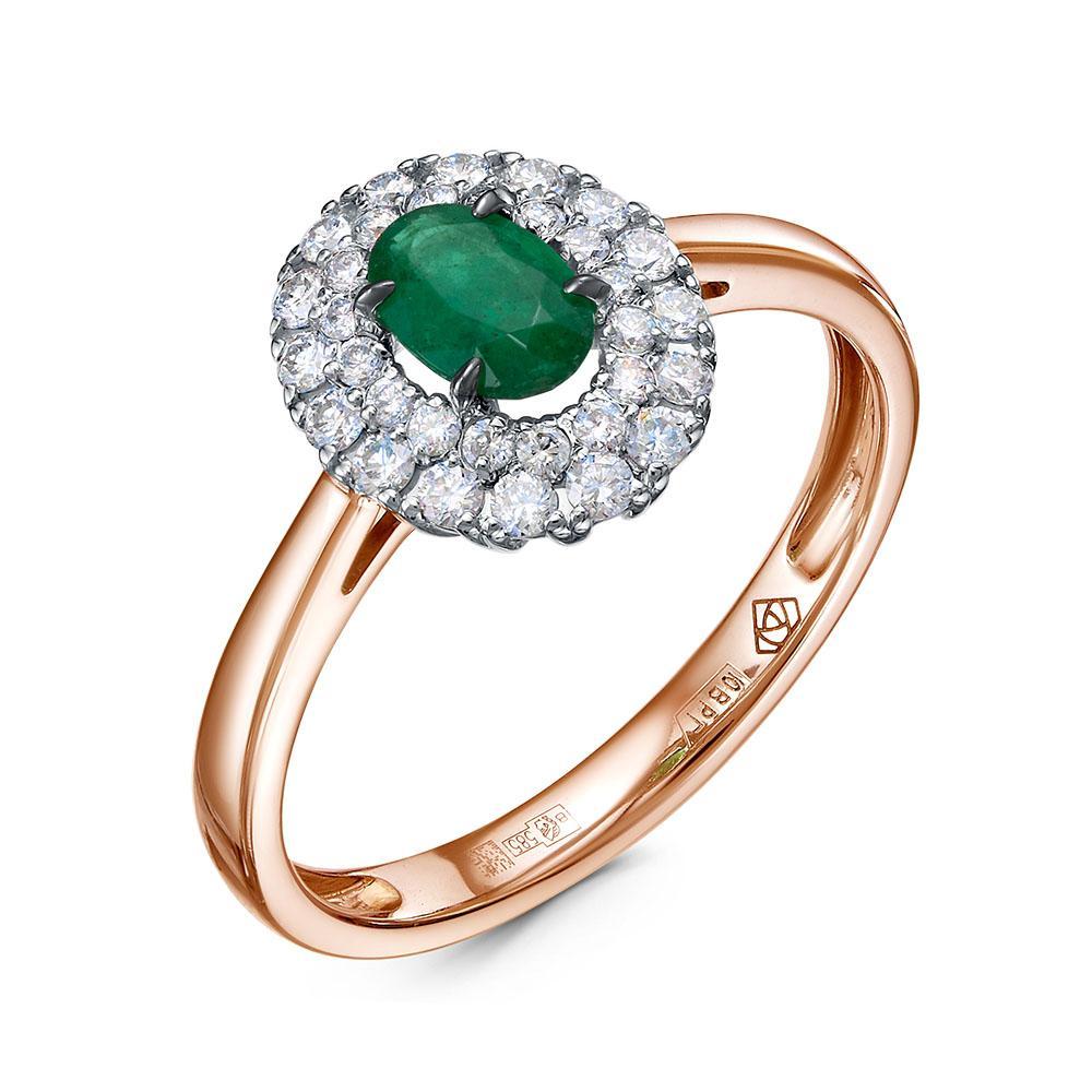 Кольцо декоративное RoseGrace, красное золото 585 проба, вставка бриллиант/изумруд (RoseGrace, Россия) — от 4159.40 руб. в сети магазинов DIAMANTE забронировать в магазине Кольцо декоративное RoseGrace, красное золото 585 проба, вставка бриллиант/изумруд
